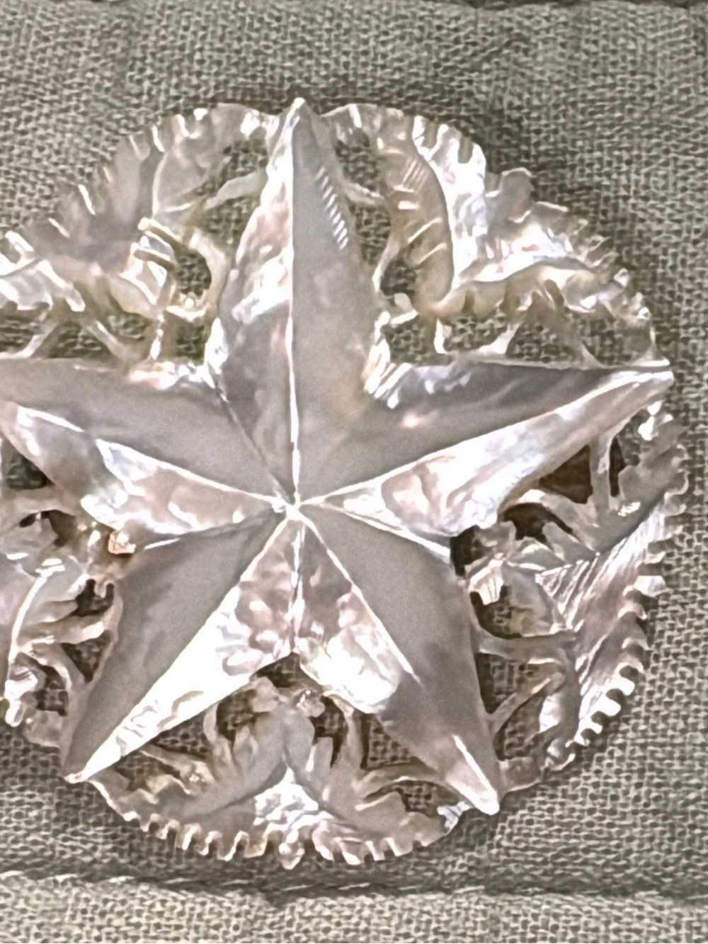 Silver Starburst Metal Wall Accent - Unbranded
